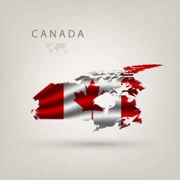 Illustrations of the world with flags and capitals Illustrazione stock