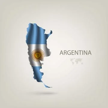 Illustrations of the world with flags and capitals Stock Illustration