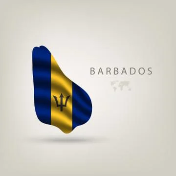 Illustrations of the world with flags and capitals Stock Illustration