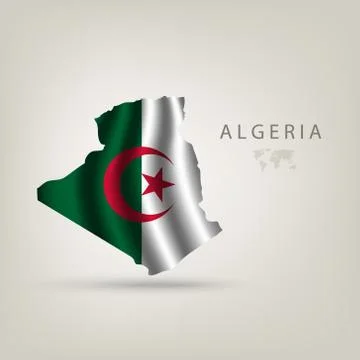 Illustrations of the world with flags and capitals Stock Illustration