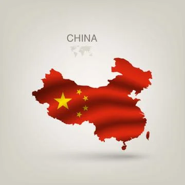 Illustrations of the world with flags and capitals Stock Illustration