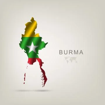 Illustrations of the world with flags and capitals Stock Illustration