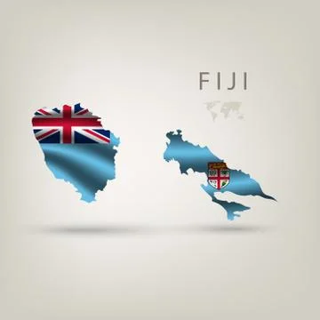 Illustrations of the world with flags and capitals Stock Illustration