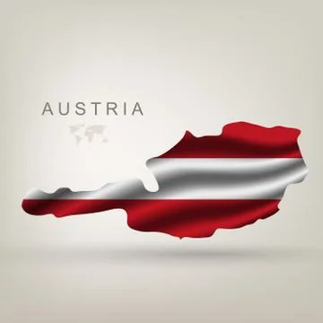 Illustrations of the world with flags and capitals Stock Illustration