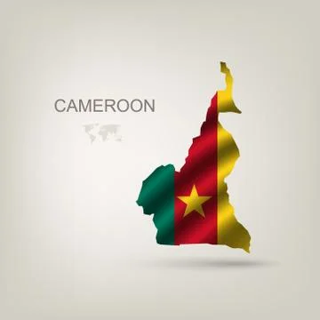 Illustrations of the world with flags and capitals Stock Illustration