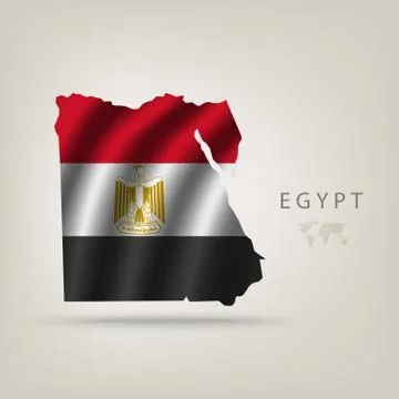 Illustrations of the world with flags and capitals Stock Illustration