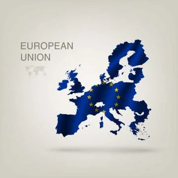 Illustrations of the world with flags and capitals Stock Illustration