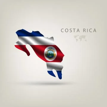 Illustrations of the world with flags and capitals Stock Illustration