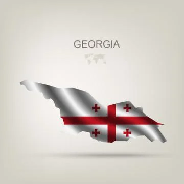 Illustrations of the world with flags and capitals Stock Illustration