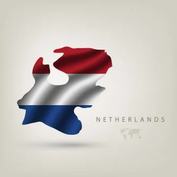 Illustrations of the world with flags and capitals Stock Illustration
