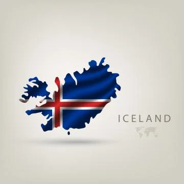 Illustrations of the world with flags and capitals Stock Illustration