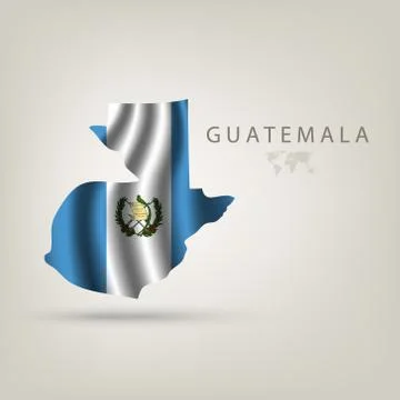 Illustrations of the world with flags and capitals Stock Illustration