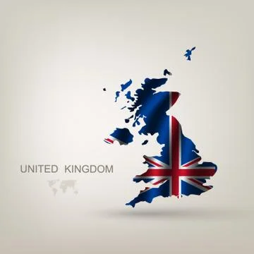 Illustrations of the world with flags and capitals Stock Illustration