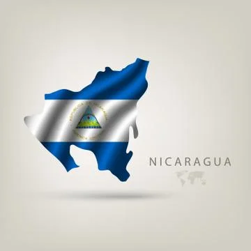 Illustrations of the world with flags and capitals Stock Illustration