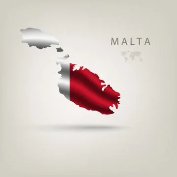 Illustrations of the world with flags and capitals Stock Illustration