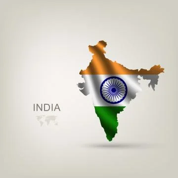 Illustrations of the world with flags and capitals Stock Illustration