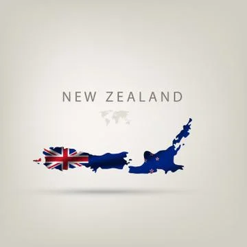 Illustrations of the world with flags and capitals Stock Illustration