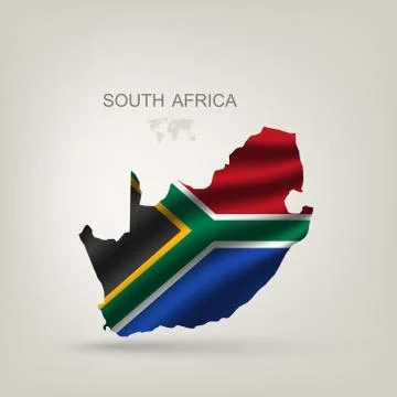 Illustrations of the world with flags and capitals Stock Illustration
