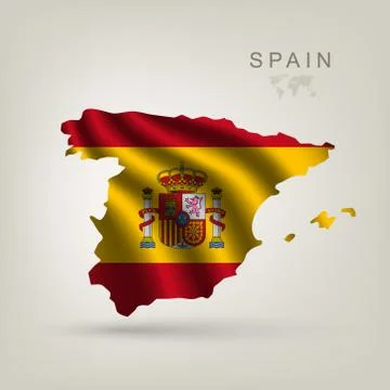 Illustrations of the world with flags and capitals Stock Illustration