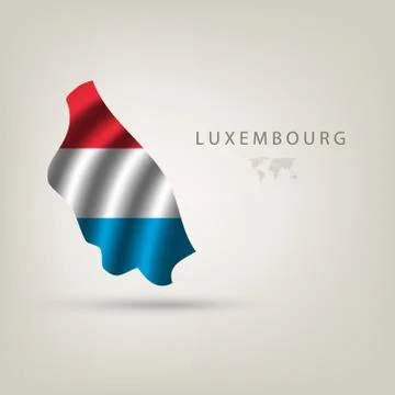 Illustrations of the world with flags and capitals Stock Illustration