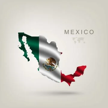 Illustrations of the world with flags and capitals Stock Illustration