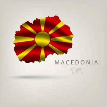 Illustrations of the world with flags and capitals Stock Illustration