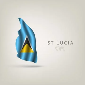 Illustrations of the world with flags and capitals Stock Illustration