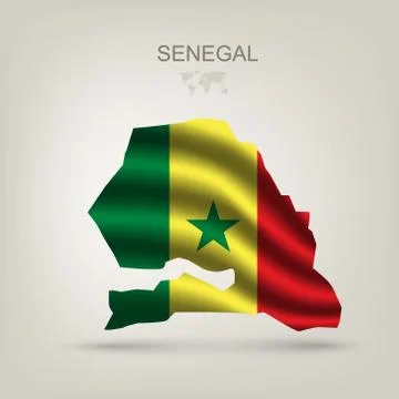 Illustrations of the world with flags and capitals Stock Illustration