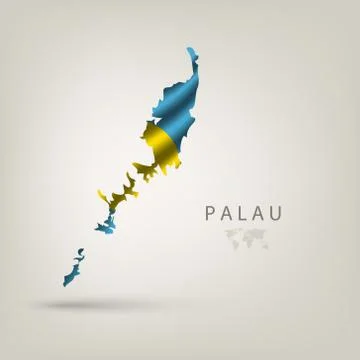 Illustrations of the world with flags and capitals Stock Illustration