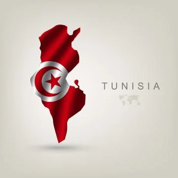 Illustrations of the world with flags and capitals Stock Illustration