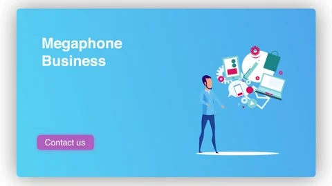 Illustrative Business Concept with Technology Elements and Contact Option Видео 341920124