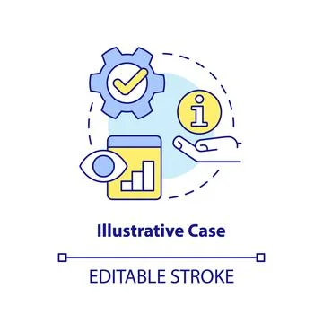 Illustrative case concept icon Stock Illustration