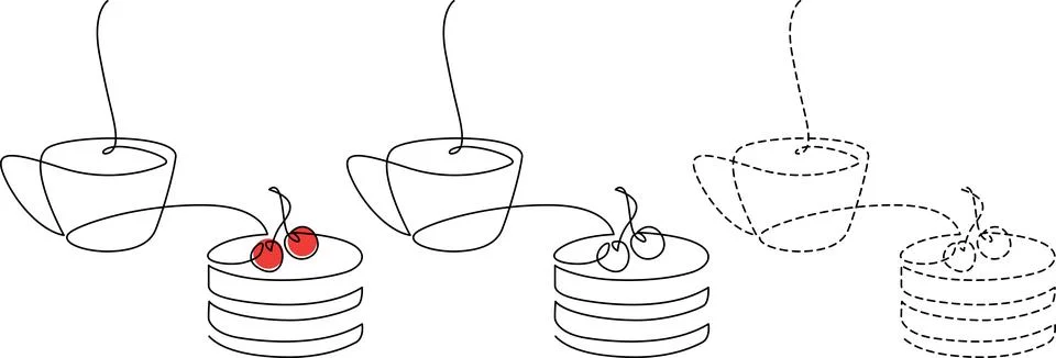 Illustrative depiction of a cherry picking process using mechanical tools a.. Stock-Illustration