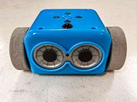 An Illustrative Editorial of a programmable robot named Botley. Foto stock