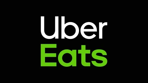 Illustrative editorial Uber Eats, trademark logo - zoom out Stock Footage 148594095