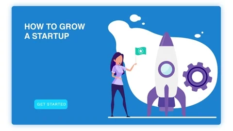 Illustrative Guide to Growing a Successful Startup Business Stock Footage 341920116