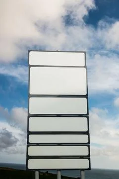 Illustrative image of blank sign post Stock-Illustration