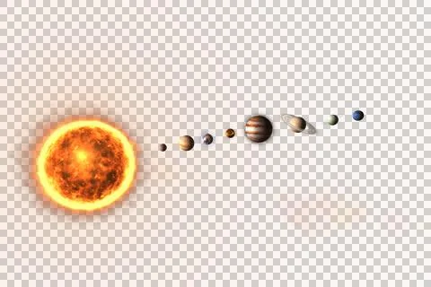 Illustrative image of planets and sun Stock Illustration