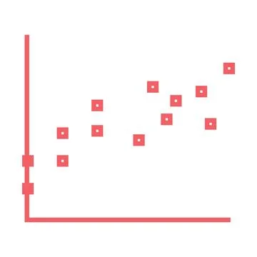 Illustrative image of scatter graph Stock Illustration