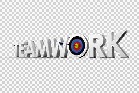 Illustrative image of the word teamwork Stock Illustration