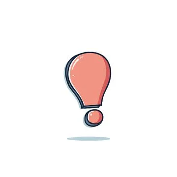 An illustrative pondering mark showcasing potential insights and creativity.. Stock Illustration