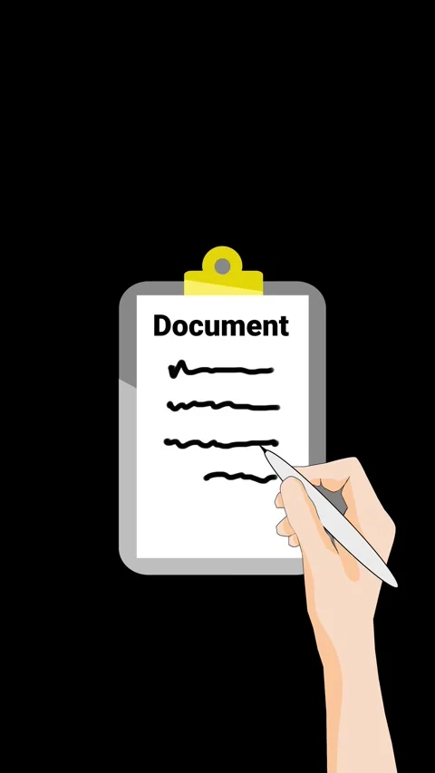 Illustrative Representation of Document Handling and Verification Processes.. Stock Footage 311219097