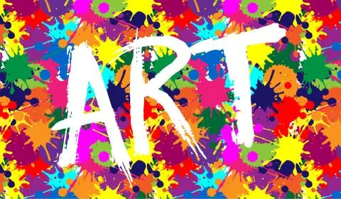 Illustrator brush texture - ART text Stock Illustration