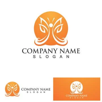 Illustrator clipart vector of Elegant Butterfly Logo Stock Illustration