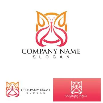 Illustrator clipart vector of Elegant Butterfly Logo Stock Illustration