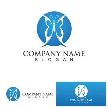 Illustrator clipart vector of Elegant Butterfly Logo Stock Illustration