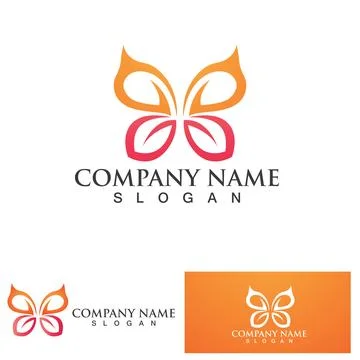 Illustrator clipart vector of Elegant Butterfly Logo Stock Illustration