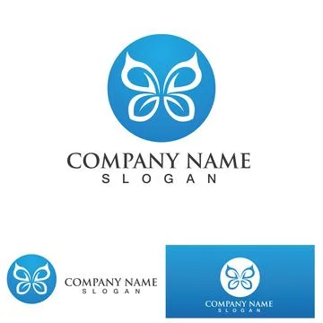 Illustrator clipart vector of Elegant Butterfly Logo Stock Illustration