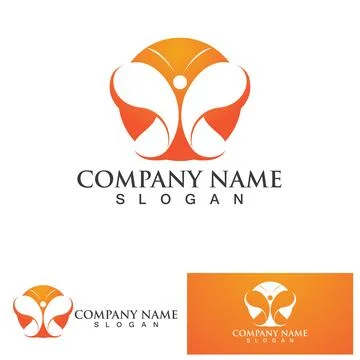 Illustrator clipart vector of Elegant Butterfly Logo Stock Illustration