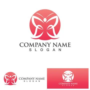 Illustrator clipart vector of Elegant Butterfly Logo Stock Illustration